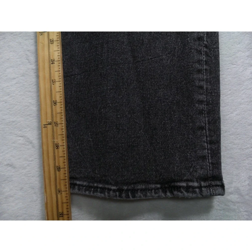 Levis Jeans‎ Mens Size 38 x 30 Gray Denim 501 Button Fly Straight Leg Stretch